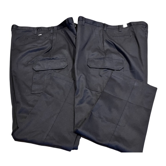 Cintas ComfortFLEX Mens Black Cargo Work Pants Style 270 35 Waist 44 Inseam 34